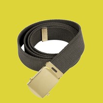 Military Tactical Uniform Olive Green Adjustable Cotton Web Belt Waist 19&quot; - 65&quot; - £10.18 GBP