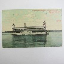 Ship Postcard Steamer Minneapolis Lake Minnetonka Minnesota Antique 1908 RARE - £7.86 GBP