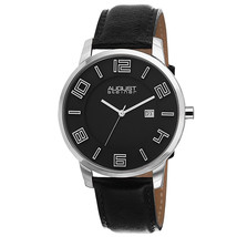 Men&#39;s August Steiner AS8108 Swiss Quartz Ultra-Thin Date Black Leather Watch - £75.93 GBP