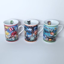 Set of 3 M&amp;M&#39;s Danbury Mint Collector Mugs Coffee Cup Camping Halloween ... - £39.65 GBP
