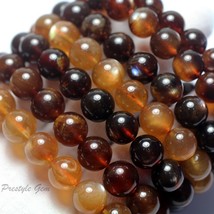 (1 bracelet) 10-11mm natural AAA grade Andesine stone smooth round loose beads f - £41.06 GBP