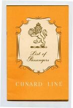 Cunard Line RMS Queen Mary Cabin Class Passenger List 1959 New York Sout... - $17.86