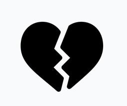 Heartbreak Icon sticker instant download svg,png,psd,eps,jpeg - £3.58 GBP