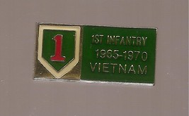 Vintage Vietnam War 1st Infantry 1965-1970 Small Memorial Hat Or Collar Pin - $3.50