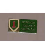 Vintage Vietnam War 1st Infantry 1965-1970 Small Memorial Hat Or Collar Pin - $64.39 MXN