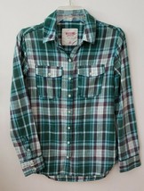 Juniors Size XS Button Up Shirt Plaid Flannel Long Sleeve Mossimo - £9.15 GBP