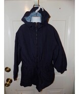 Lands End  Blue Zipper Front Nylon Hooded Jacket Size 7/8 Kids EUC - $30.56 CAD