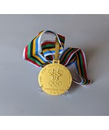 1968 Grenoble Winter Olympic ‘Replica’ Gold  Medal with Display Stands !!! - $69.00