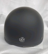 Vcan V531 Cruiser Adult Motorcycle Half Helmet Solid Black Lg 59-60cm Certified image 4