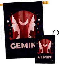 Gemini Flags Set Zodiac 28 X40 Double-Sided House Banner - $49.97