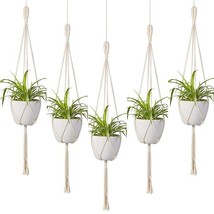 Macrame Plant Hanger [Without Pot]Rope Flower Pot Holder for Indoor Outd... - $35.63