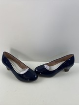 NWOB Journee Collection LUU-M Navy Patent Leather Round Toe Pumps Size 6.5 W - £18.50 GBP