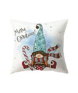 Anyhouz Pillowcase White Gnome Print Christmas Cotton Polyester Cushion ... - $30.50+