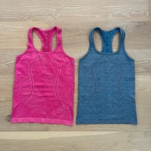 Lululemon Swiftly Tech Racerback Tank Tops Bundle Magenta Indian Ocean sz 6 - £51.98 GBP