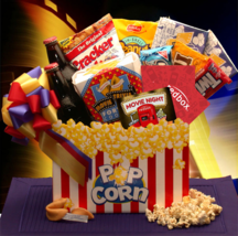 Movie Night Mania  Gift Box - with 10.00 Redbox Gift Card - movie night gift bas - £41.27 GBP