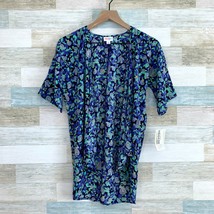 LuLaRoe Bianka Kimono Cardigan Blue Floral Layering NWT Girls Size 3 (10-12) - £15.93 GBP