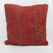 Ralph Lauren Paisley Floral Red 16-inch Square Decorative Pillow - $89.00
