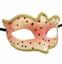 Pink White Small Venetian Mask Masquerade Mardi Gras - £8.73 GBP
