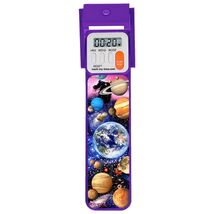 Mark-My-Time Digital Bookmark LED Book Light Timer 3D Planets Plastic - $215.32 MXN