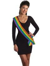 Forum Novelties 73983 Unisex-Adults Sash, Rainbow, Standard, Multicolor - £27.26 GBP