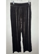 Susan Graver Stretch Velvet Brown Wide Waistband Pants Full Length Size ... - $29.99