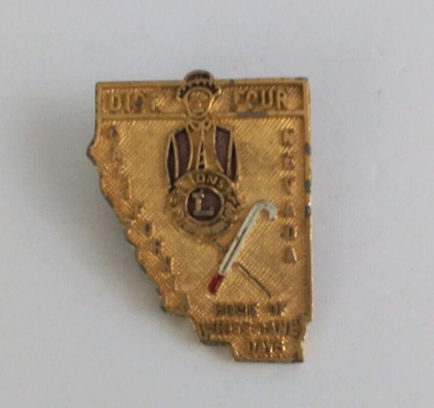 Vintage Nevada California Dist. Four Home Of White Game Days Lions Club ... - $5.45