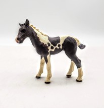 SCHLEICH Horse Club Pinto Foal 3&quot; Figure Pony Brown White (13803) Retired 2015 - £5.32 GBP