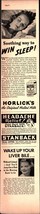 1939 Horlick&#39;s Malted Milk Ad - For sleep vintage nostalgic ad - £18.52 GBP