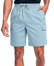 Nautica Men&#39;s Classic-Fit 8&quot; Boardwalk Cargo Shorts in Smoke Blue-Size M... - £23.93 GBP