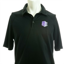 Nike Golf Dri Fit Short Sleeve Golf Polo Shirt Mens Small Black Emb Logo - $19.61