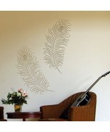 Peacock Feather Grande Wall Art Stencil - Size: Small - Reusable DIY Ste... - $23.32 CAD