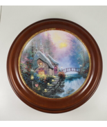 Vintage 1993 Thomas Kinkade FALBROOKE COTTAGE Enchanted Cottages Round P... - $22.40