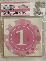 First Year Baby Belly Stickers Monthly Pink Girl 1 Month to 1 Year Photo... - $108.44 MXN