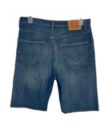 Levis Mens Shorts Size 34 Blue Denim Medium Wash Pockets 12&quot; Inseam Norm... - £18.14 GBP