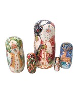 5pcs Exclusive Hand Painted Russian Nesting Doll Santa Claus and the Sno... - $412.76 CAD