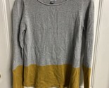Old Navy Womens Gray Gold Striped Sweater Size Small Long Sleeve Pulloer - $13.94