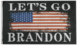 3X5 Let&#39;S Go Brandon Flag Usa Distressed Black Premium Trump 2024 Flag Banner - £16.03 GBP