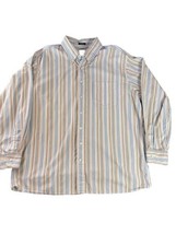 GAP Classic Shirt Long Sleeve Men’s XL Striped Button Down Collared Blue... - £7.07 GBP