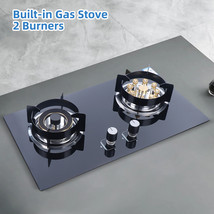 730Mm 2 Burners Natural Gas Cooktop Stove Top Built-In Stove Home Gas Co... - £165.45 GBP