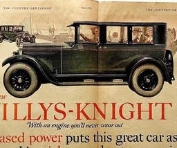 1925 Willys Knight Overland Motors XXL Advertisement 14 x 22 Automobilia - £54.51 GBP