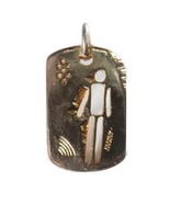 Vtg 1980s Signed JJ Gold Tone Necklace Pendant Carved Human Person Cutou... - €8,61 EUR