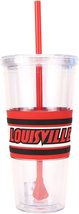 Double Wall Tumbler with Straw 22oz Single Cup Twist on Lid (Louisville) - £13.35 GBP