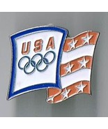 usa Olympic flag 1&quot; pin back button Pinback - £7.51 GBP