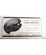 1958 Hawaii Ad Marek Apartment Hotel, Honolulu, Hawaii - $10.95 CAD