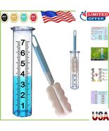 Clear Plastic Rain Gauge Tube with Brush - 7-Inch Capacity for Easy Meas... - $21.25 CAD