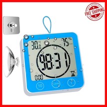 Multi-Functional Waterproof Wall Clock with Suction Cup for Bathroom &amp; K... - $36.85