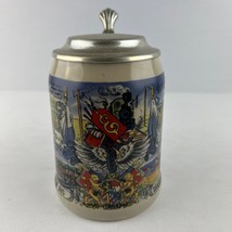 Bavarian Commemorative Beer Stein Made In Germany 95% Pewter Lid Vintage Scene 2 - £38.91 GBP