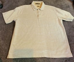 Nike Golf Tiger Woods Polo Shirt Tan Stripe Mens XL XLarge - $27.95