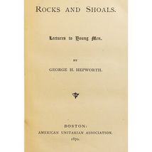 Rocks and Shoals Lectures to Young Men George Hughes Hepworth 1870 HC Book image 5