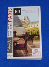 BRAND NEW EXTRAORDINARY PARIS CITY MAP AND PLAN GUIDE CROWNE PLAZA METRO... - $4.99